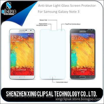 Lowest Price Tempered Anti-blue Light glass screen protector for Samsung Galaxy Note 3